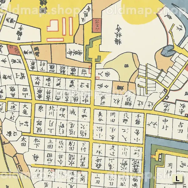 久留米城下町図 天保時代(1831-1844) - 画像 (2)