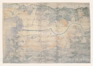 対馬府中城下図 明治初期(1868-1872)
