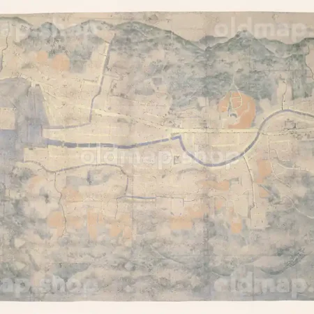 対馬府中城下図 明治初期(1868-1872)