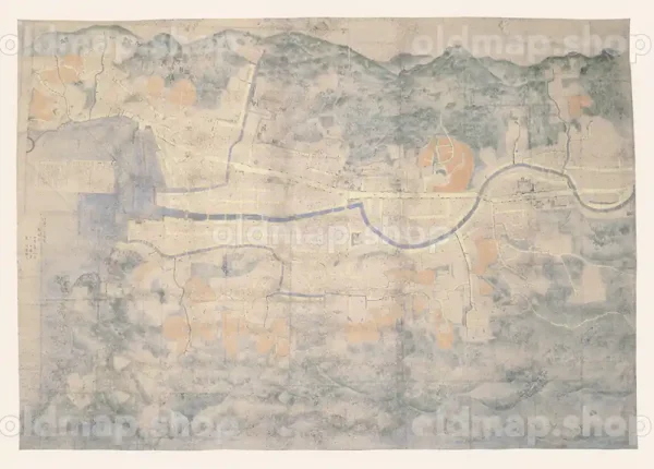 対馬府中城下図 明治初期(1868-1872)
