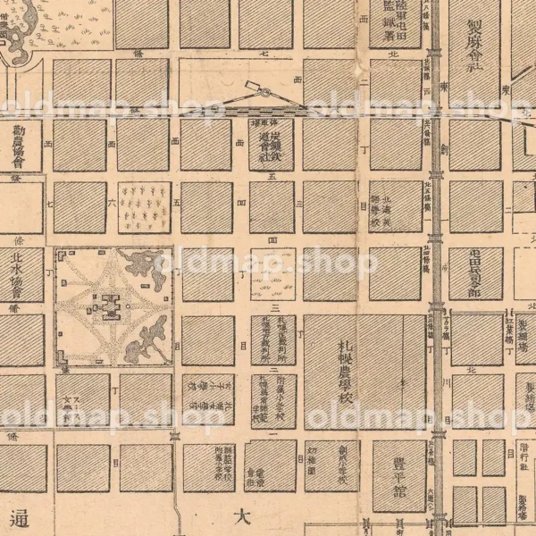 札幌市街之図 全 明治24年(1891)