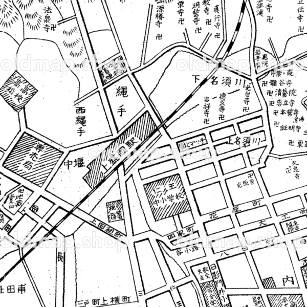 盛岡市要図 昭和25年頃(1950)