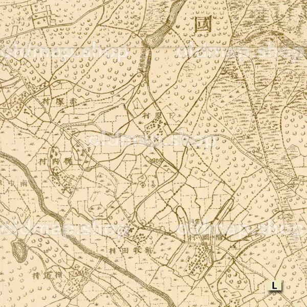 第一師管地方迅速測図 土浦 明治18年(1885)