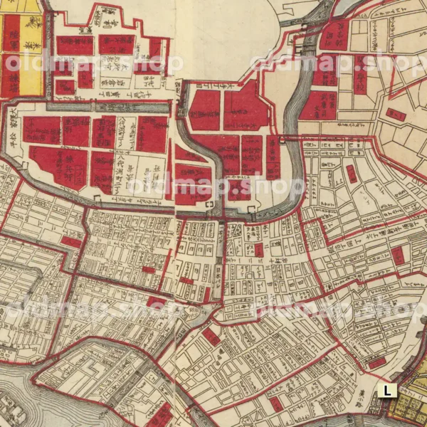 東京区分絵図 明治8年(1875)