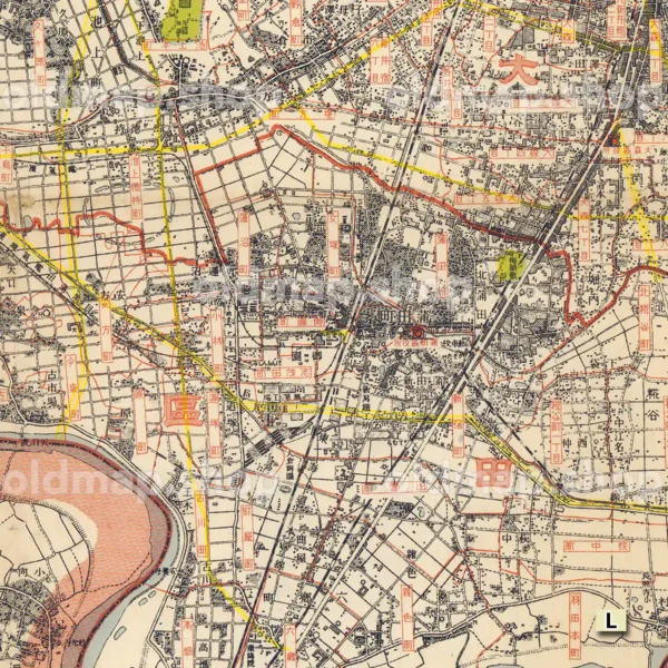 大東京全図 西南部方面 昭和7年(1932)