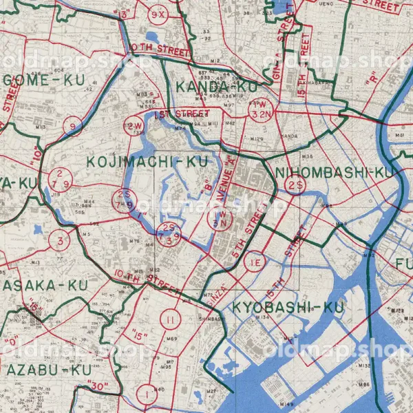 G.H.Q.東京占領地図 昭和21年(1946)