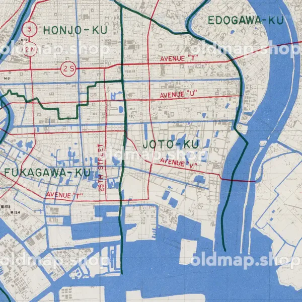 G.H.Q.東京占領地図 昭和21年(1946)