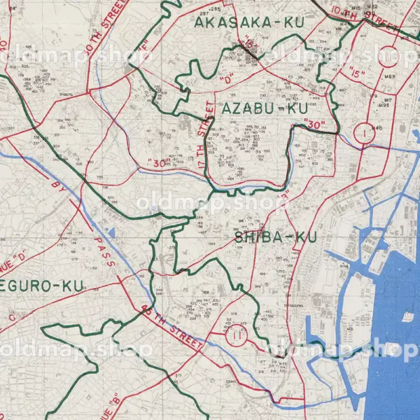 G.H.Q.東京占領地図 昭和21年(1946)