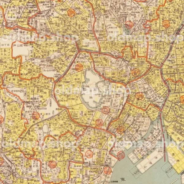 戦災焼失区域 東京詳細地図 昭和21年(1946)