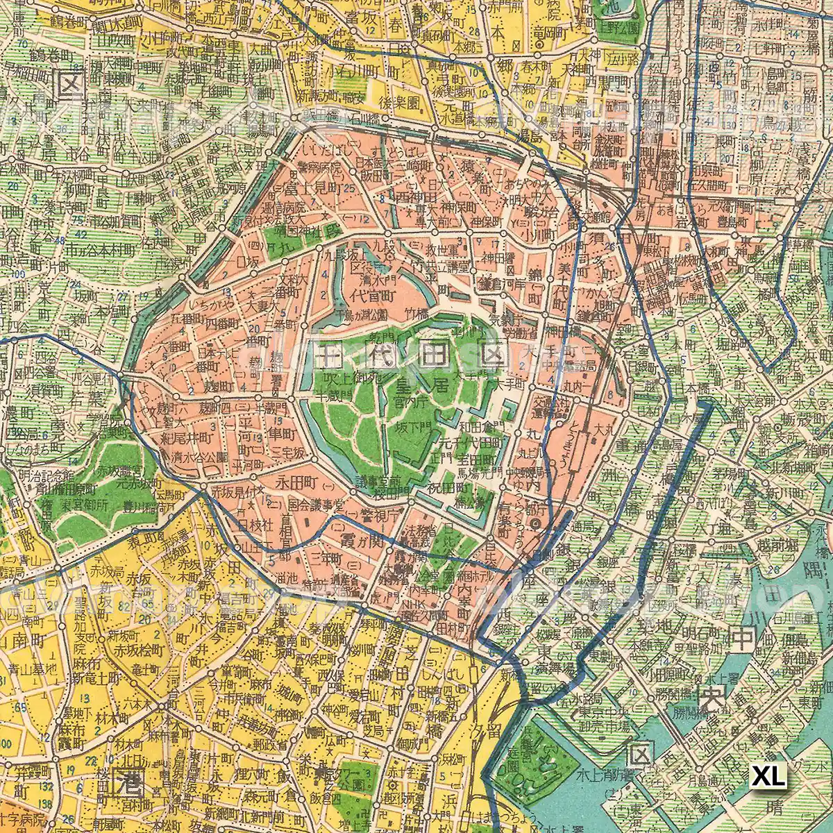 最新東京全図 昭和38年(1963)