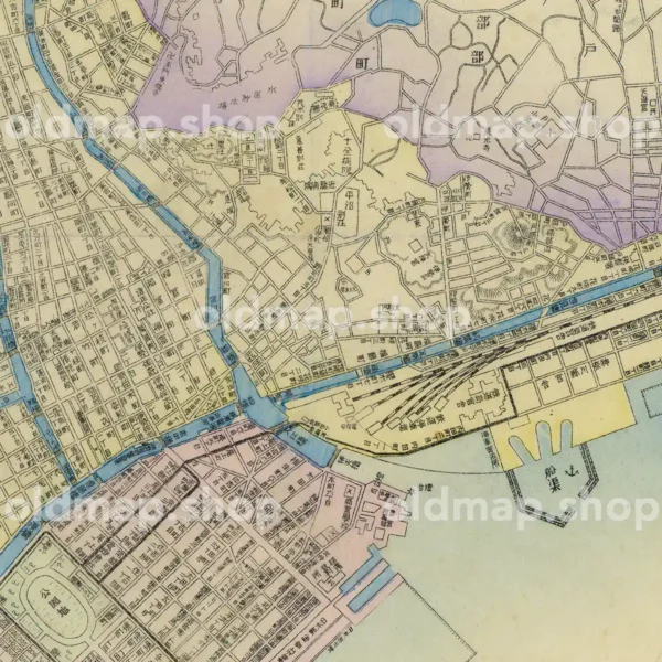 市区改正横浜実測新図 明治39年(1906)