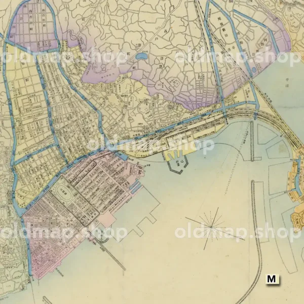 市区改正横浜実測新図 明治39年(1906)