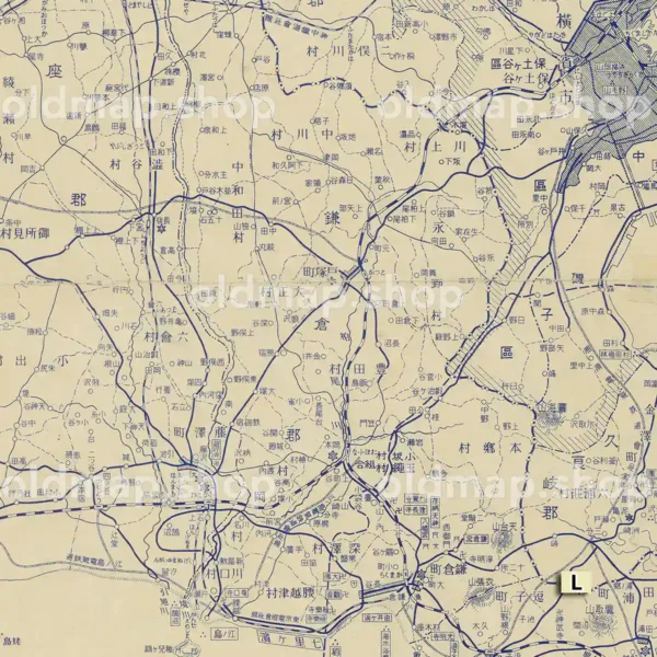 神奈川県交通地図 昭和4年(1929)