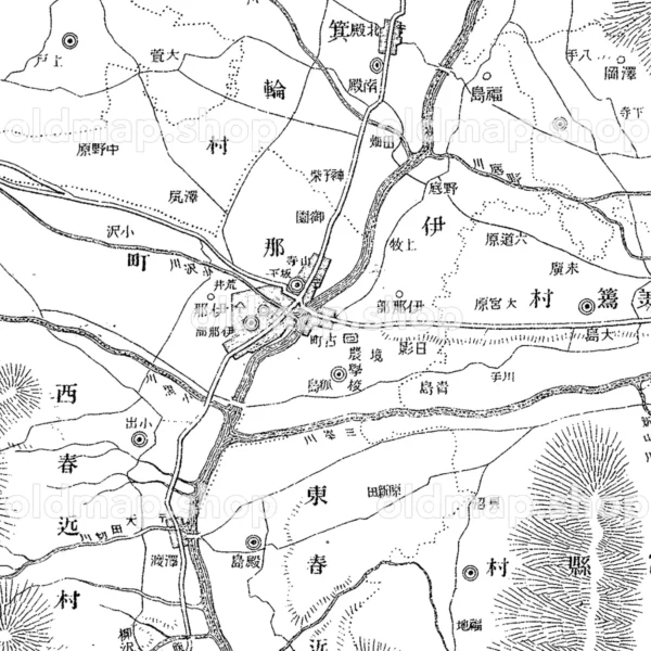 上伊那郡地図 明治43年(1910)