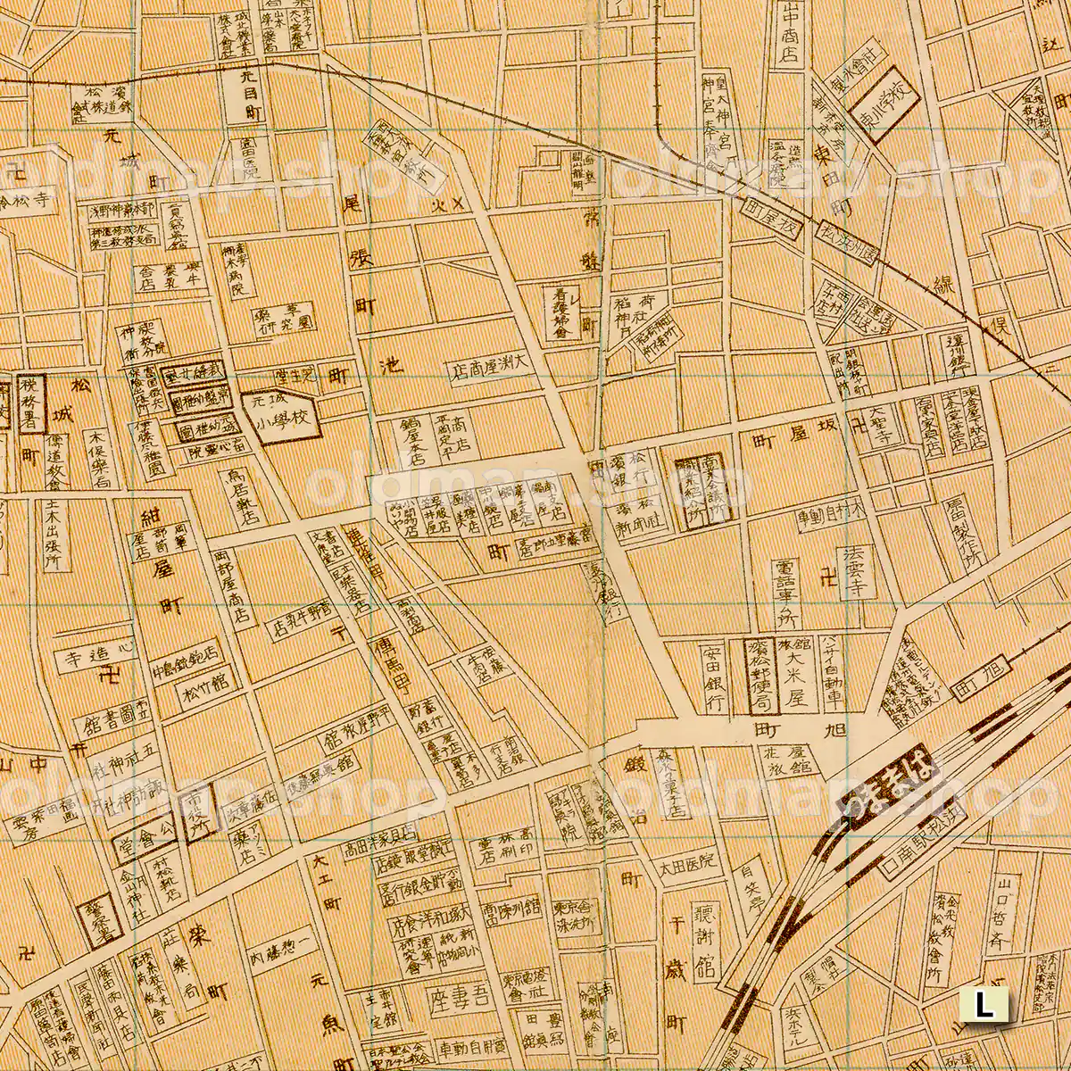 大日本職業別明細図 - 浜松市 昭和6年(1931)