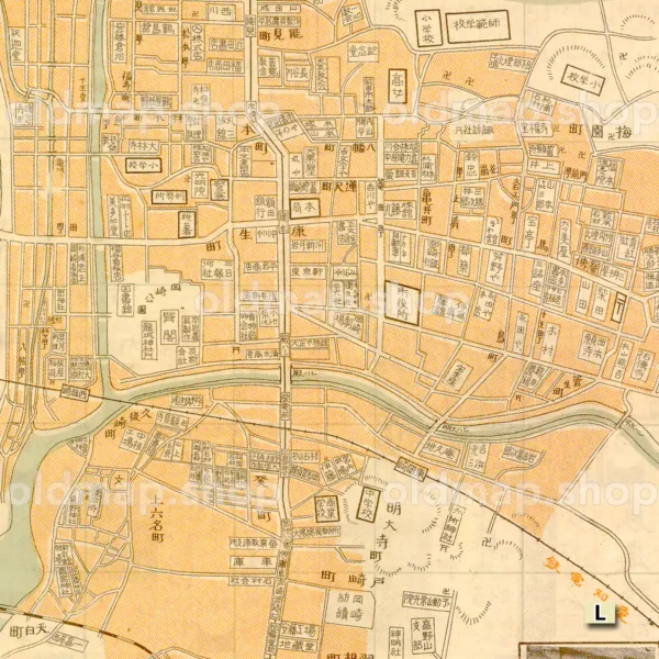 大日本職業別明細図 - 岡崎市 昭和6年(1932)