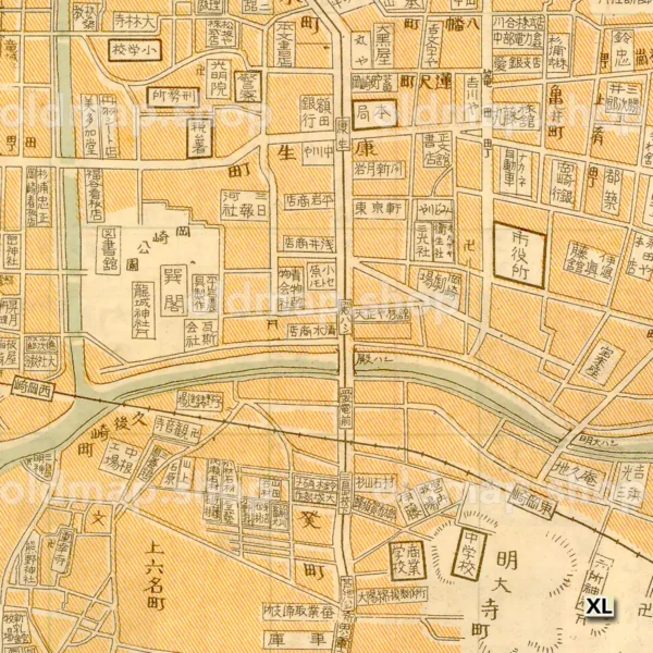大日本職業別明細図 - 岡崎市 昭和6年(1932)