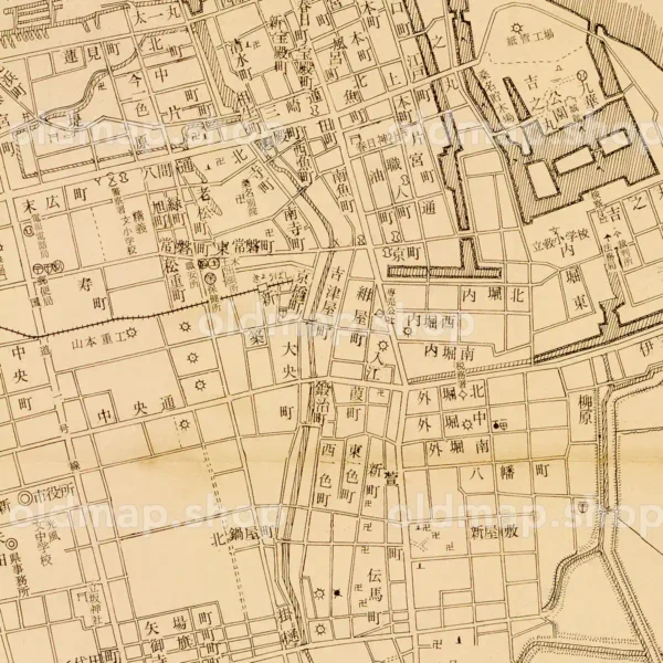 桑名市地図 昭和30年代前半(1955～61)