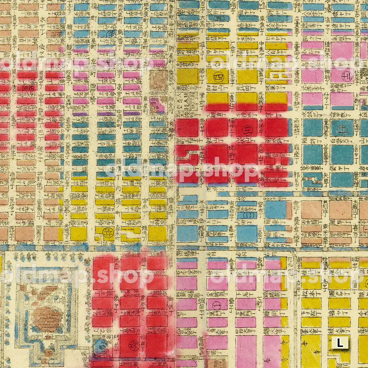 京都区組分細図 明治12年(1879)