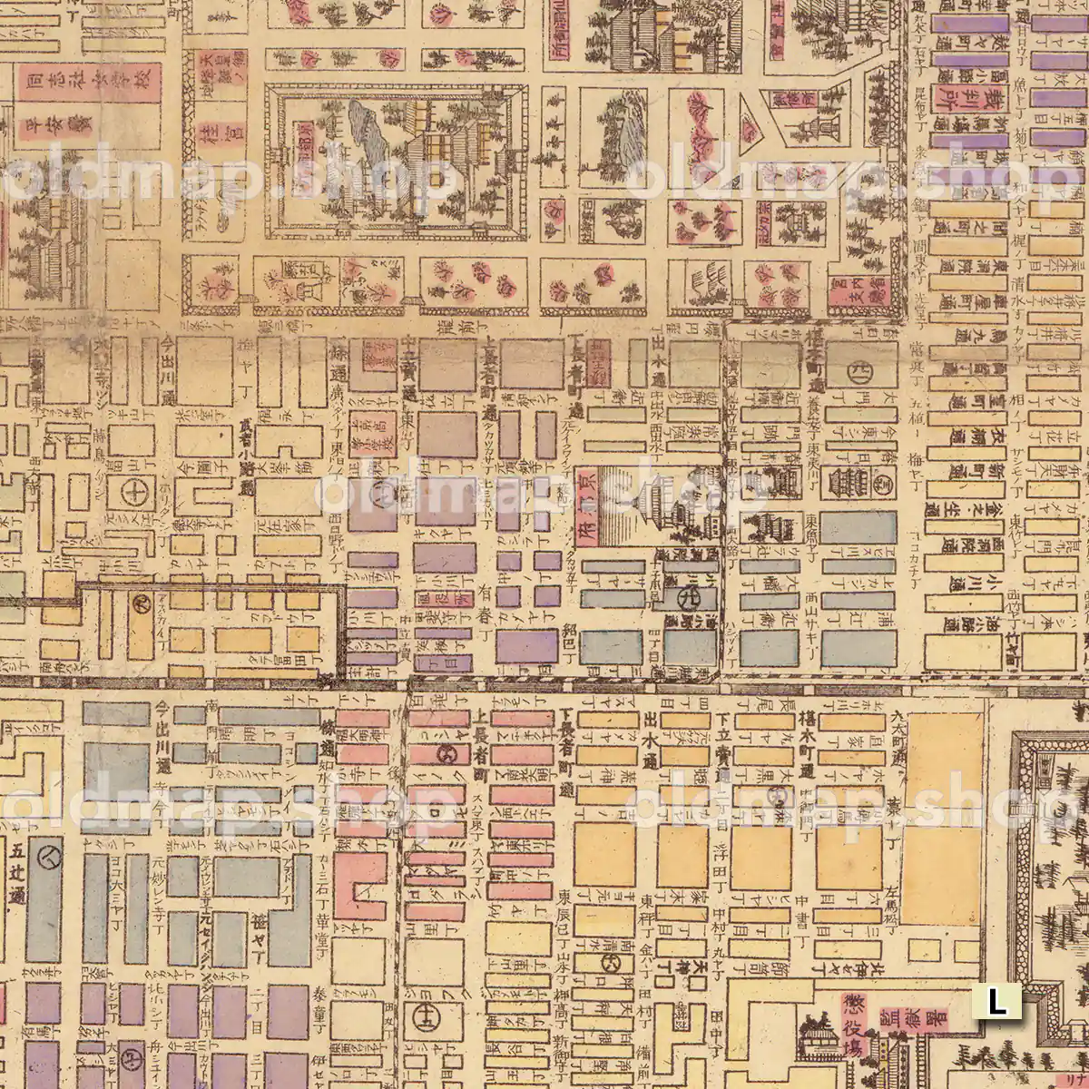 京都絵図 明治35年(1902)