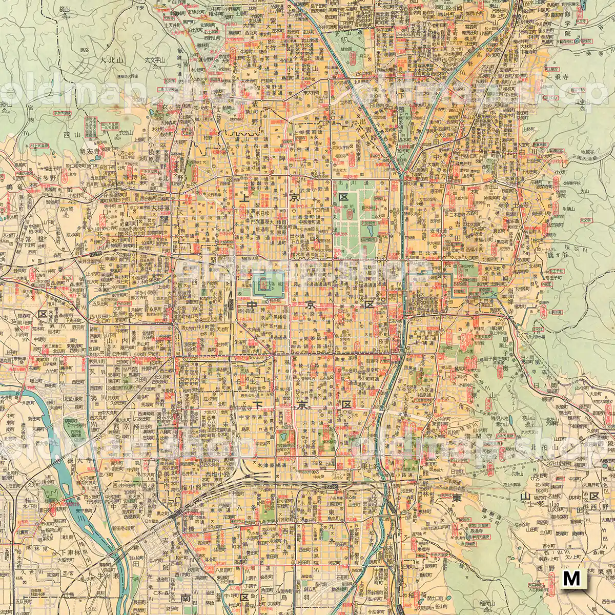 ナショナルシティマップ 京都市精図 昭和39年(1964) – 京都府 – 古地図