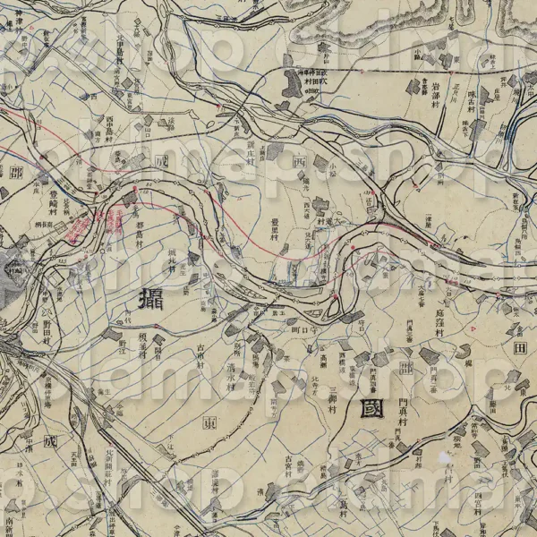 淀川平面図 明治30年(1897) - 画像 (2)