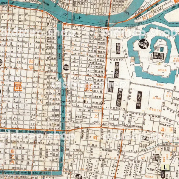 実地踏測 大阪市街全図 明治44年(1911)