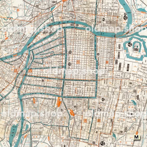 実地踏測 大阪市街全図 明治44年(1911)