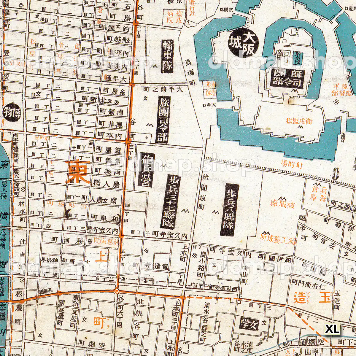 実地踏測 大阪市街全図 明治44年(1911)