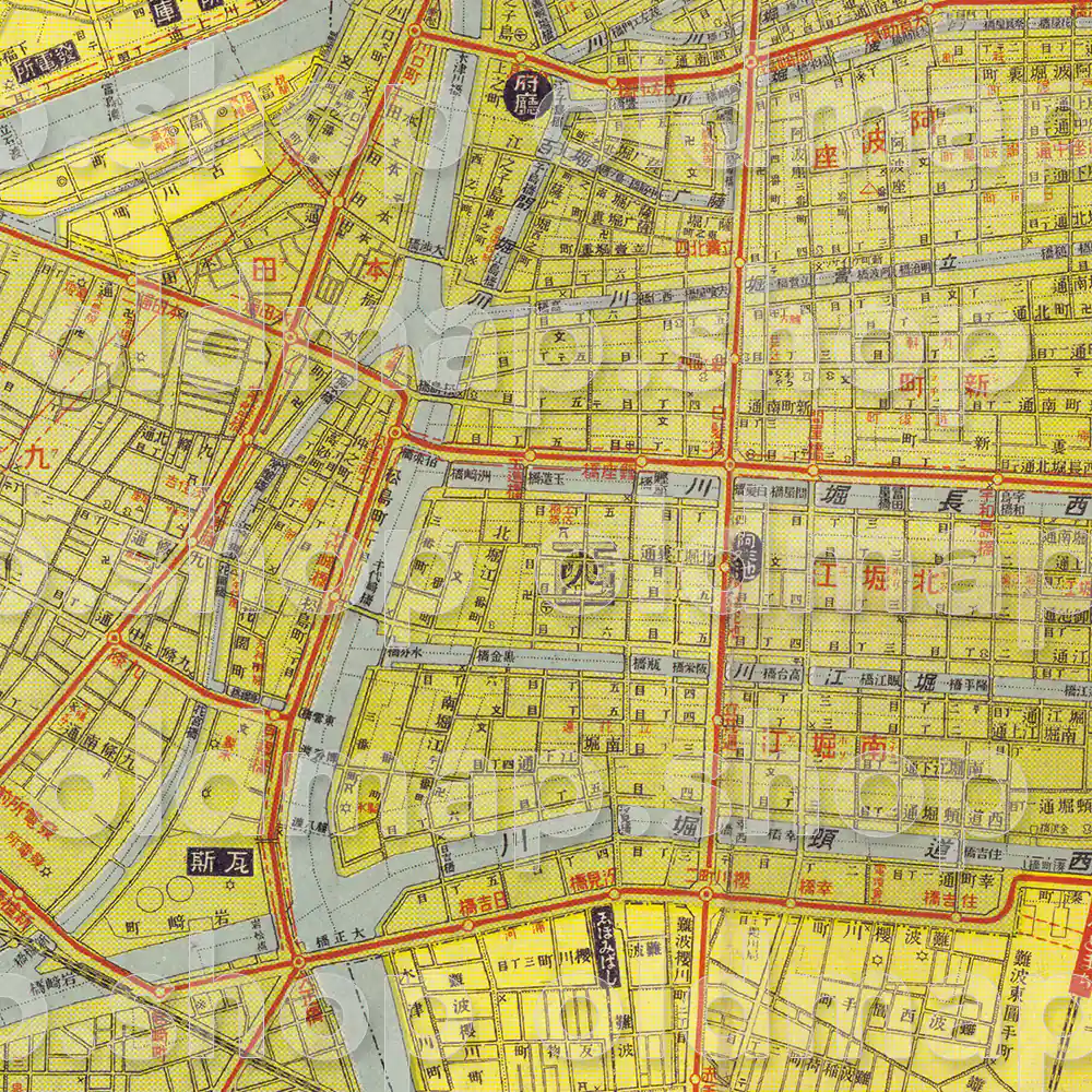 実測大阪市街全図 全 | 古地図コレクション（古地図資料閲覧