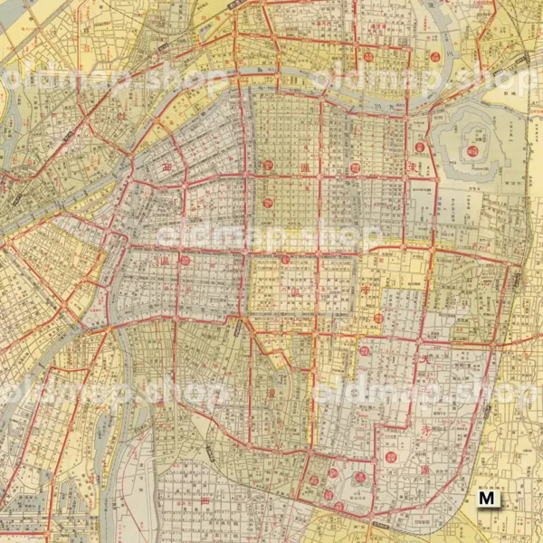 昭和改正 実地踏測 大大阪市街地図 昭和2年(1927)