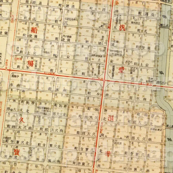 大阪市区分地図 東区地図 昭和16年(1941) - 画像 (2)