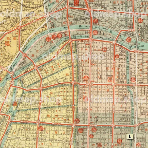 最新 大阪市地図 昭和24年(1949)