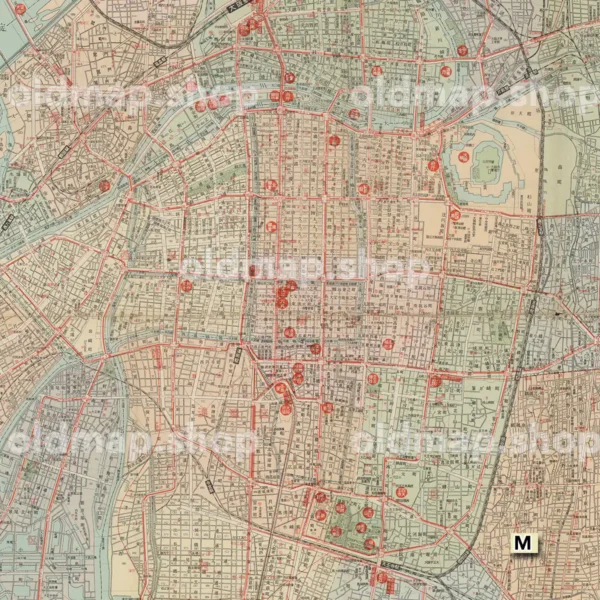 最新 大阪市街地図 昭和32年(1957)