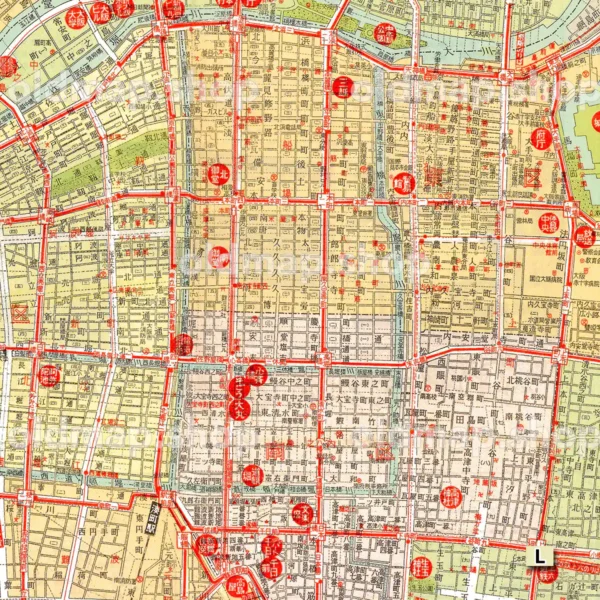 最新 大阪市街地図 昭和36年(1961)