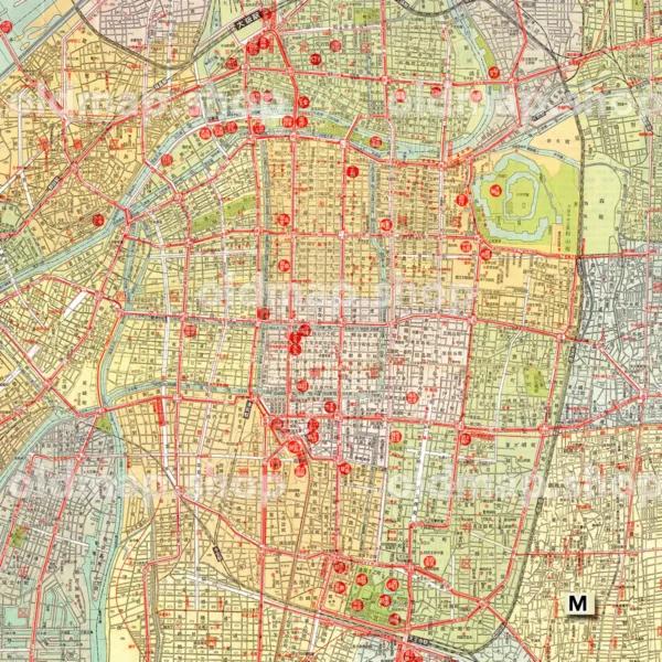 最新 大阪市街地図 昭和36年(1961)