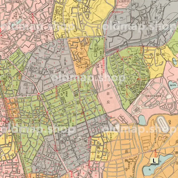 豊中市街図 昭和45年(1970)