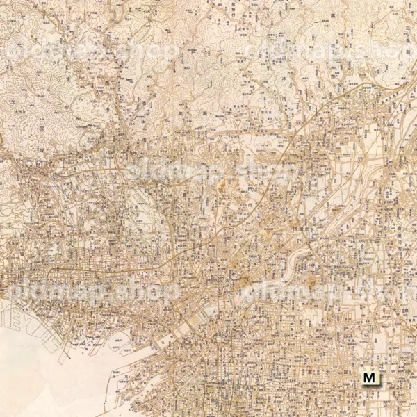 大阪北部及阪神間道路地図 昭和45年(1970)