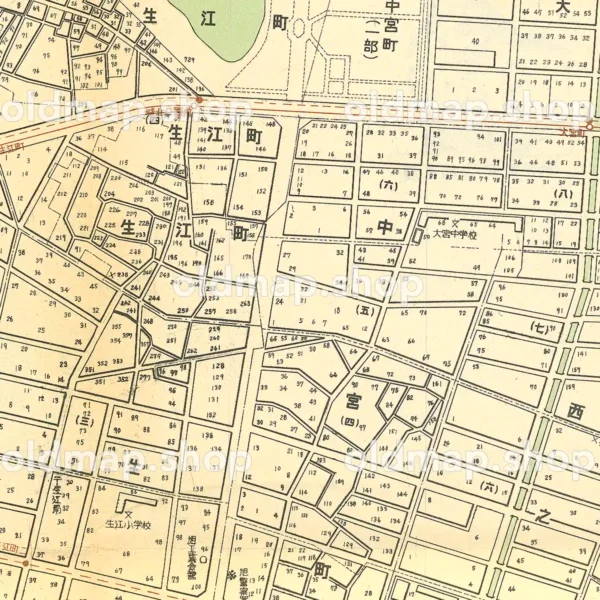 旭区詳細図 昭和30年(1955) - 大阪市区分詳細図