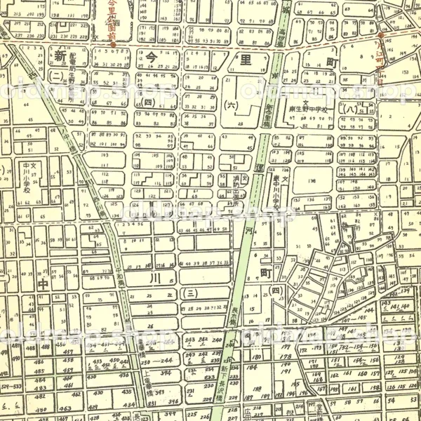 生野区詳細図 昭和30年(1955) - 大阪市区分詳細図