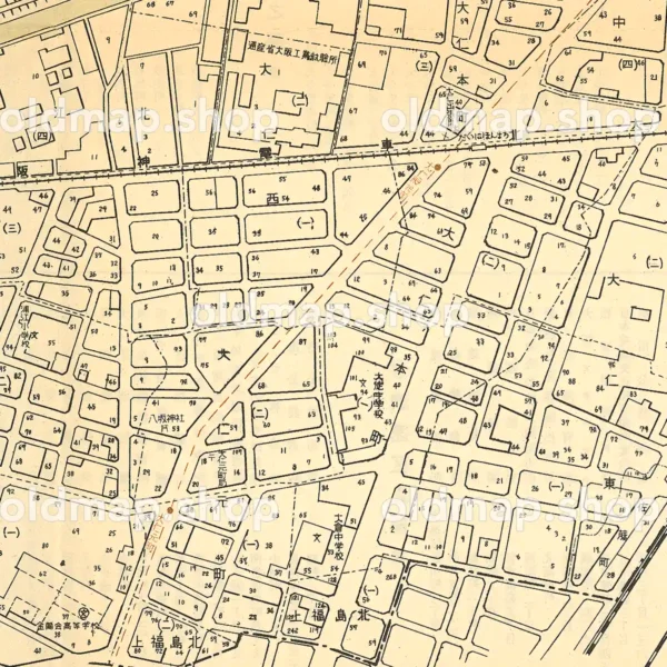 大淀区詳細図 昭和29年(1954) - 大阪市区分詳細図