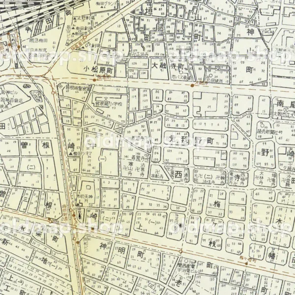 北区詳細図 昭和30年(1955) - 大阪市区分詳細図