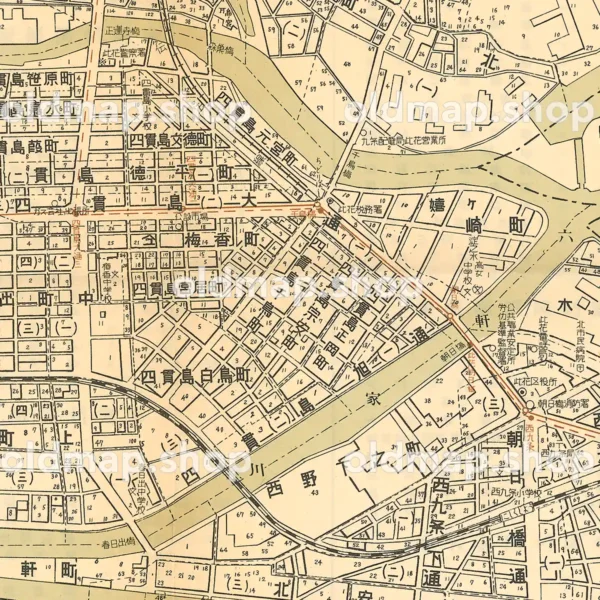 此花区詳細図 昭和29年(1954) - 大阪市区分詳細図