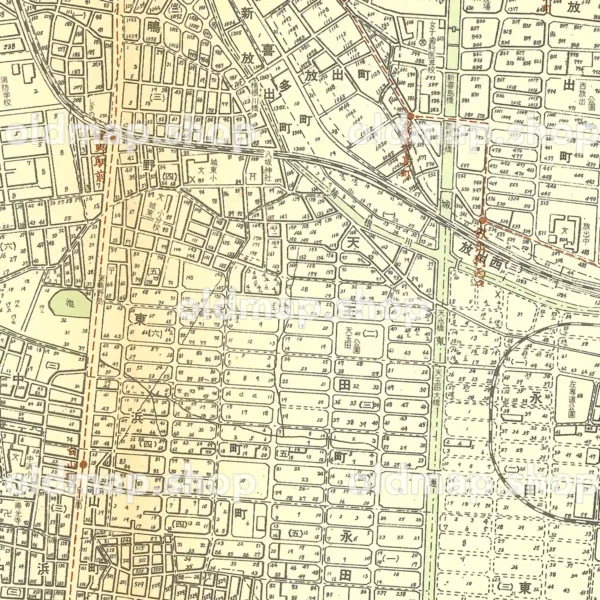 城東区詳細図 昭和30年(1955) - 大阪市区分詳細図