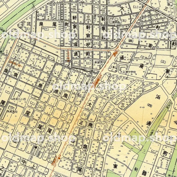 東成区詳細図 昭和29年(1954) - 大阪市区分詳細図