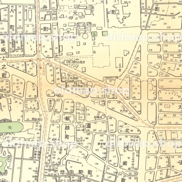 天王寺区詳細図 昭和30年(1955) - 大阪市区分詳細図