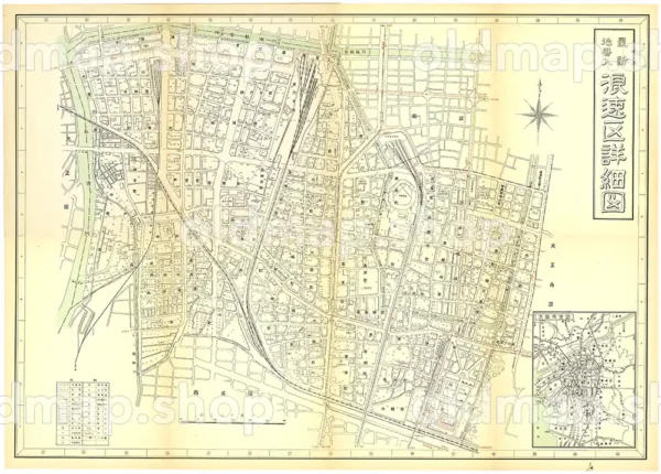 浪速区詳細図 昭和30年(1955) - 大阪市区分詳細図