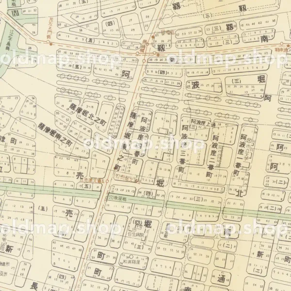 西区詳細図 昭和30年(1955) - 大阪市区分詳細図