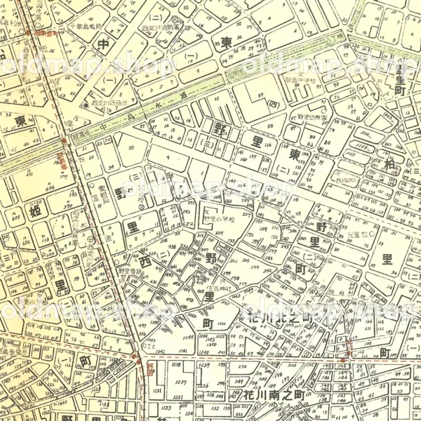 西淀川区詳細図 昭和30年(1955) - 大阪市区分詳細図