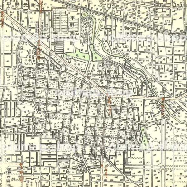 東住吉区詳細図 東部 昭和30年(1955) - 大阪市区分詳細図